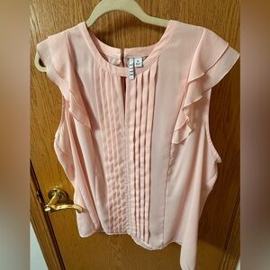 Elle Soft Pink Pleated Top